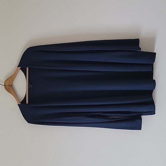 J. Jill Navy Blue Wearever Collection Open Front Cardigan Size Medium TALL - Picture 1 of 8